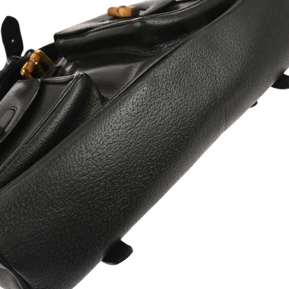 Gucci Black Pigskin Bamboo Backpack 003.1998.0016 117000 - Picture 3 of 10